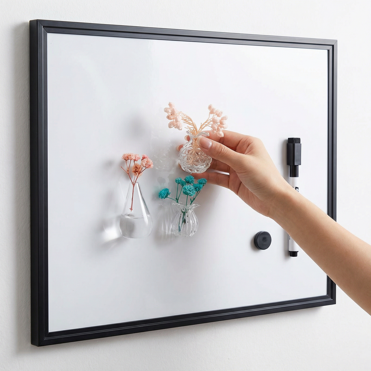 Mini Keramikvasen mit Magnet – Stilvolle Deko für Kühlschrank und Zuhause