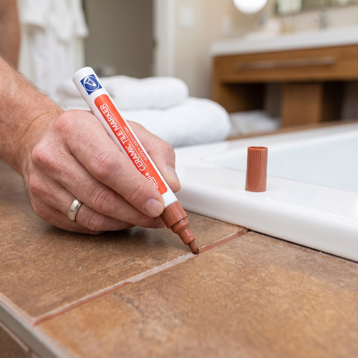 Schimmelhemmender und wasserfester Fugenstift für Fliesen