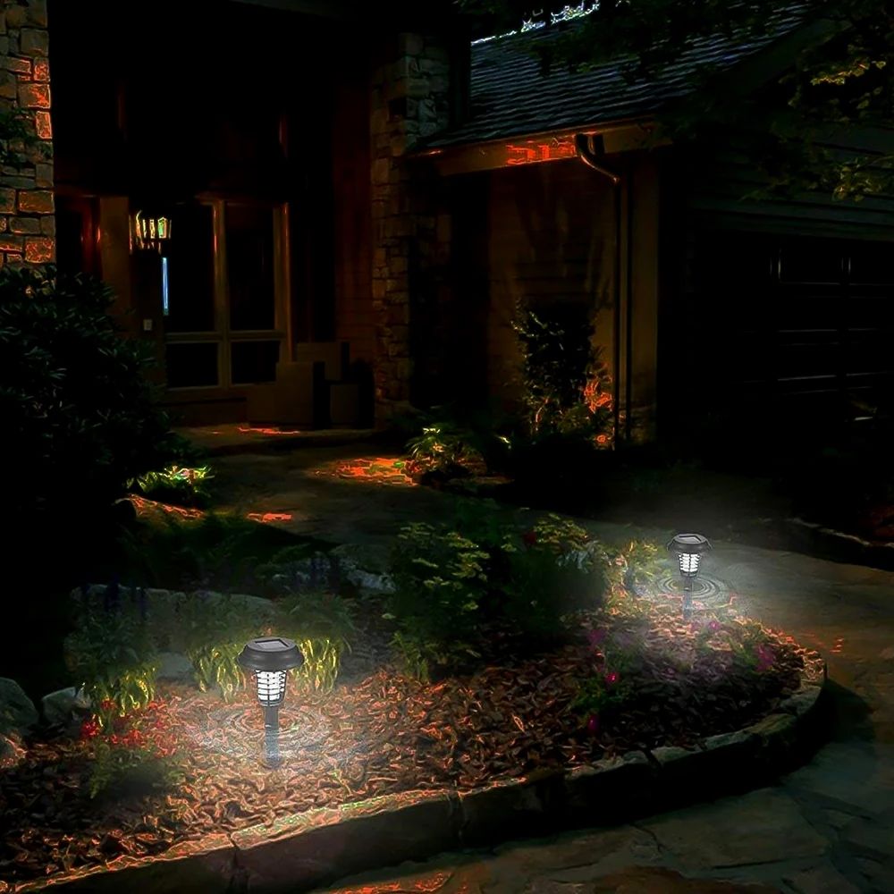Solar Insektenvernichter mit LED Licht – Wasserdichte Gartenleuchte zur Mückenabwehr