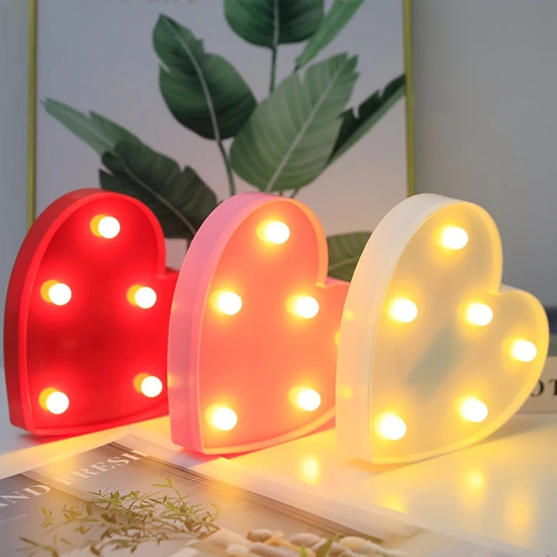 LED Buchstaben, Zahlen und Symbole – Leuchtdeko mit warmweißem Licht für Feste und Wohnräume