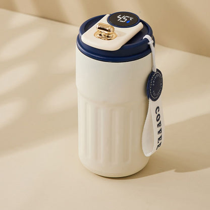 Edelstahl  Kaffebecher mit LED Temperatur Anzeige 450 ML