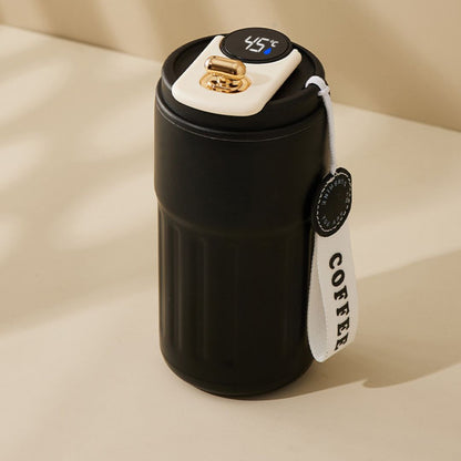 Edelstahl  Kaffebecher mit LED Temperatur Anzeige 450 ML