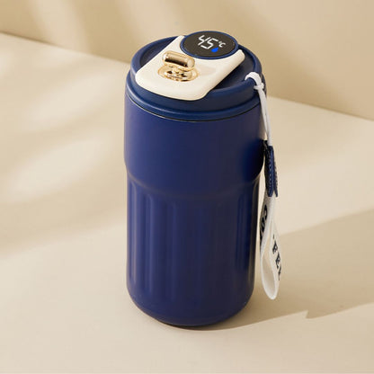 Edelstahl  Kaffebecher mit LED Temperatur Anzeige 450 ML