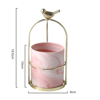 Blumenpflanzgefäße mit Vogel-Design für stilvolle Dekoration