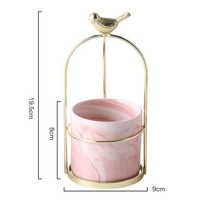 Blumenpflanzgefäße mit Vogel-Design für stilvolle Dekoration