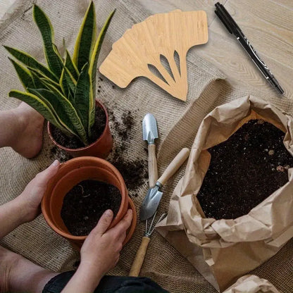 Pflanzenschilder aus Holz für Garten und Balkon – Wiederbeschreibbare Etiketten für Kräuter und Pflanzen