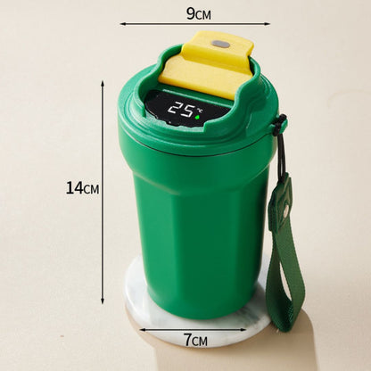 Edelstahl  Kaffebecher mit LED Temperatur Anzeige 450 ML