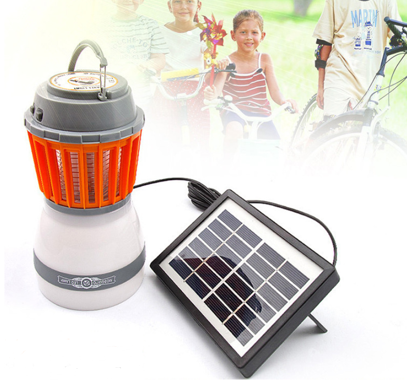 Solar LED Mückenlampe mit integrierter Laterne – Effektiver Insektenschutz und Beleuchtung für Garten und Camping