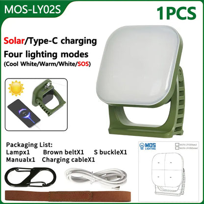 80W LED Solar-Aufladbare Campinglampe mit Magnet und Zoomfunktion