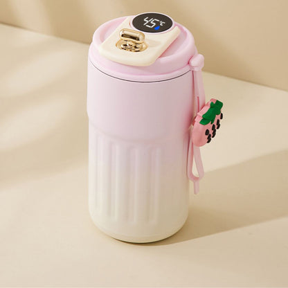 Edelstahl  Kaffebecher mit LED Temperatur Anzeige 450 ML
