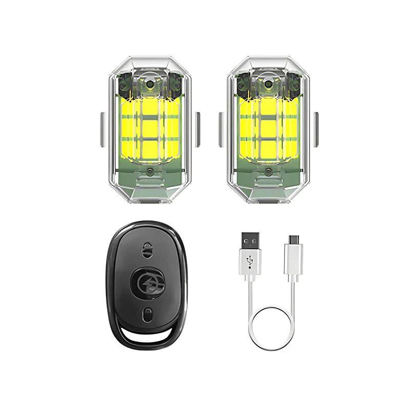 Kabelloses LED-Motorrad-Rücklicht – Wiederaufladbare Fernbedienung für Brems- und Warnleuchte