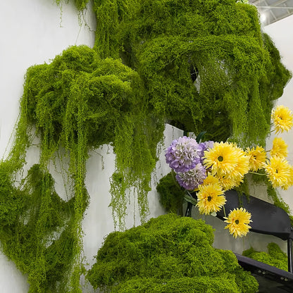 Künstliches Moos für Landschaftsgestaltung – Moos und Blumen für Dekoration und Floristik