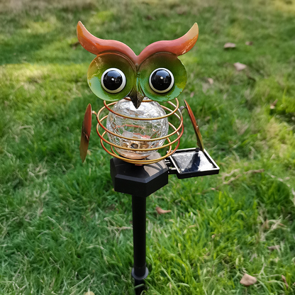 Solar Gartenleuchte Eule mit Farbwechsel – Dekorative LED Außenbeleuchtung für Garten und Hof