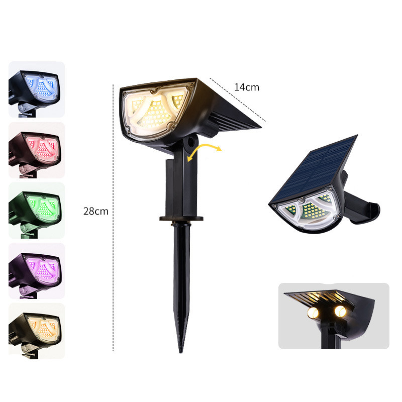 Solar LED Strahler – Außenbeleuchtung mit Solarplatte für Garten und Wege