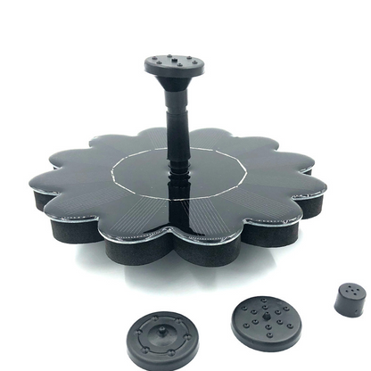 Solarbetriebener Springbrunnen für den Garten – Blumen-Design Wasserfontäne für Teiche und Pools