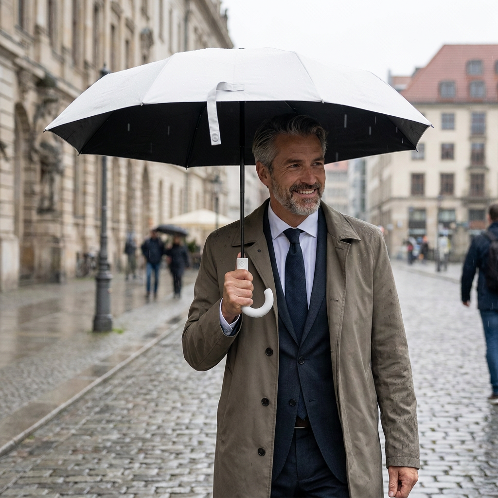 Premium-Automatik-Faltschirm für Sonne & Regen – Kompakt & windfest