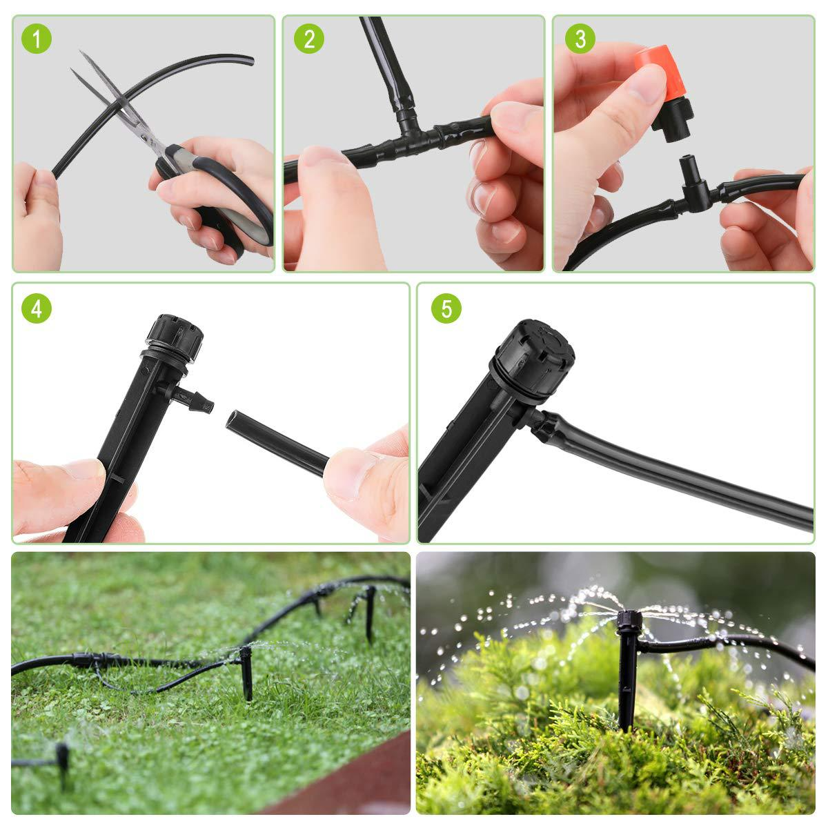 Automatisches Bewässerungssystem Set – Tropfbewässerung für Gartenpflanzen