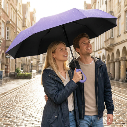 Premium-Automatik-Faltschirm für Sonne & Regen – Kompakt & windfest