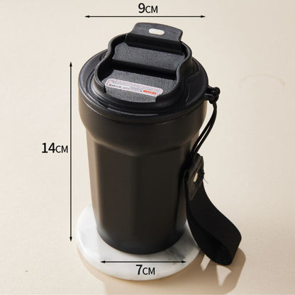 Edelstahl  Kaffebecher mit LED Temperatur Anzeige 450 ML