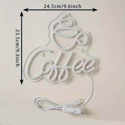 Neon Led-Kaffeeschild Für Wanddekoration
