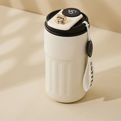 Edelstahl  Kaffebecher mit LED Temperatur Anzeige 450 ML