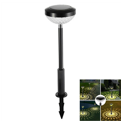 Solar Gartenlampe mit Farbwechsel – LED Gartenbeleuchtung für den Außenbereich mit Blütenmuster