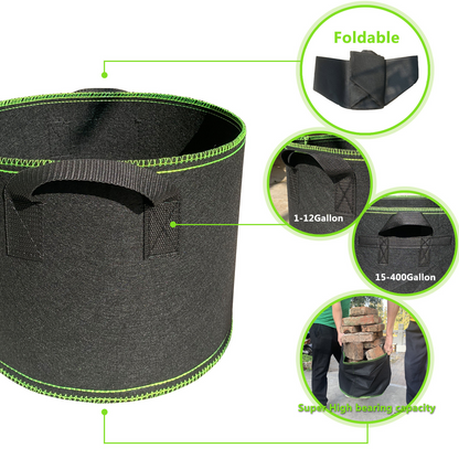 Pflanzsack aus Vliesstoff – Robuster Gartenbehälter mit Griffen für Pflanzen