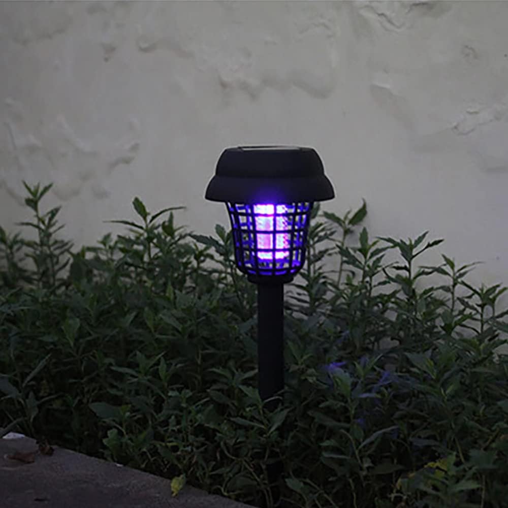 Solar Insektenvernichter mit LED Licht – Wasserdichte Gartenleuchte zur Mückenabwehr