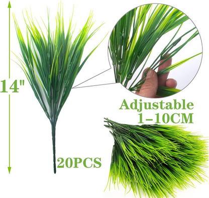 Künstliche Weizen-Gras Pflanze aus Kunststoff – Dekoratives Gras für Garten, Zuhause und Außenbereich