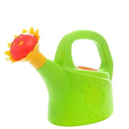 Kinder Gießkanne mit Blumenmund – Bunte Plastik-Gießkanne für kleine Gärtner