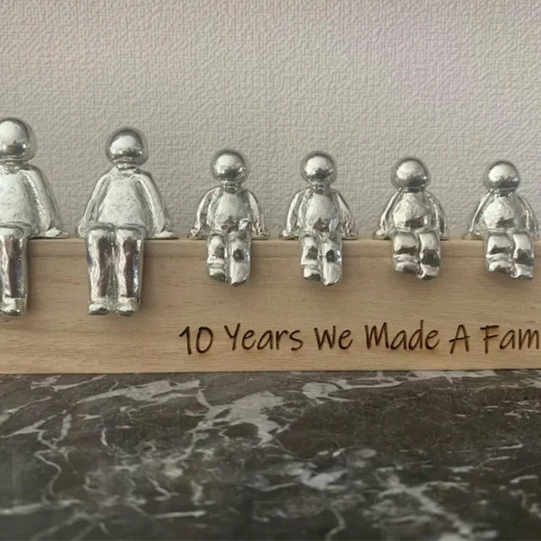 Zeitlose Familienskulptur