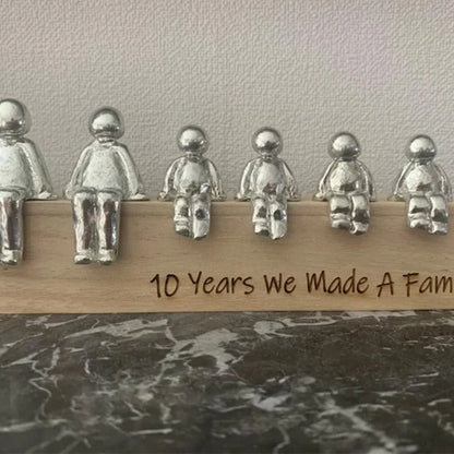 Zeitlose Familienskulptur