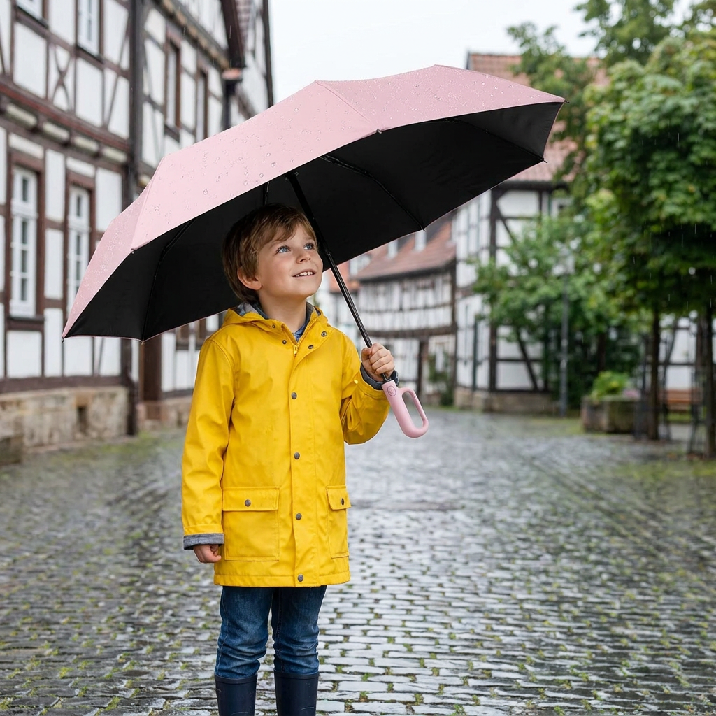 Premium-Automatik-Faltschirm für Sonne & Regen – Kompakt & windfest
