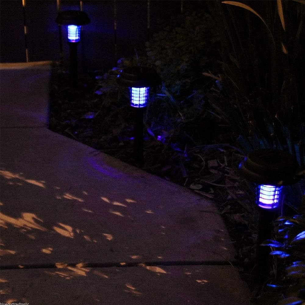 Solar Insektenvernichter mit LED Licht – Wasserdichte Gartenleuchte zur Mückenabwehr