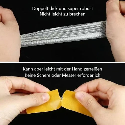 Doppelseitiges Durchsichtiges Allzweck Klebeband - Lässt sich ohne Rückstände entfernen