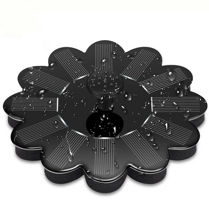 Solarbetriebener Springbrunnen für den Garten – Blumen-Design Wasserfontäne für Teiche und Pools