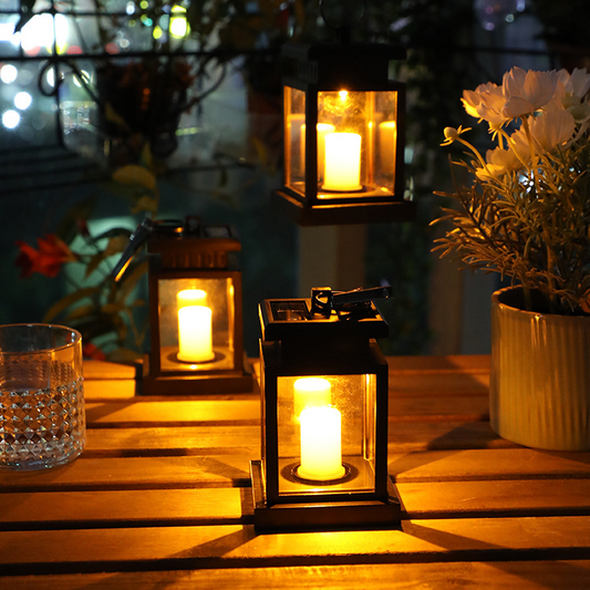 Solar LED Laterne mit Lichterdraht und Aufhängeclip – Wasserdichte Gartenbeleuchtung für Terrasse und Balkon