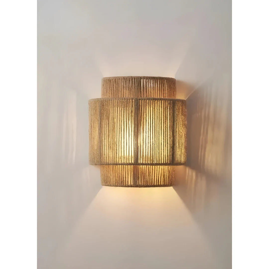 Moderne Geflochtene Rattan-Wandlampe