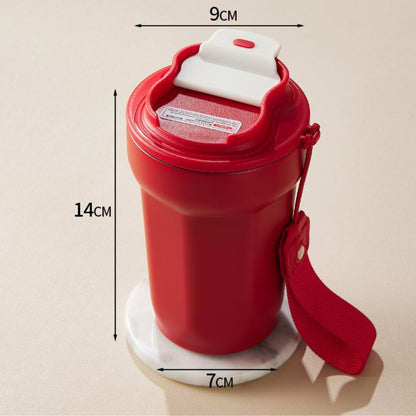 Edelstahl  Kaffebecher mit LED Temperatur Anzeige 450 ML