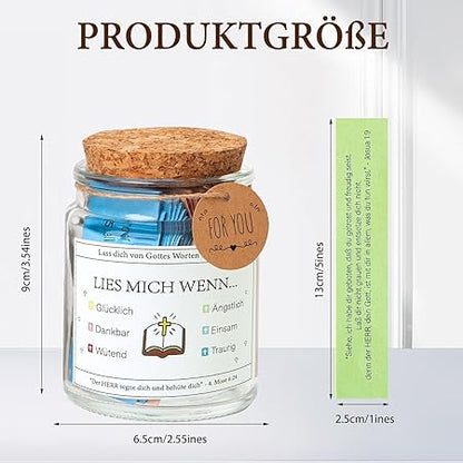 Handgemachtes 90 Tage Bible Verse Glas