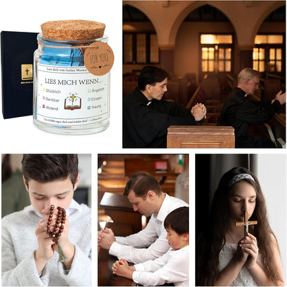 Handgemachtes 90 Tage Bible Verse Glas