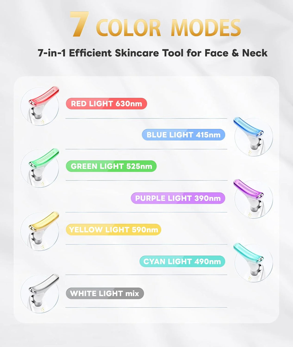 RadiantGlow 7-Farben LED-Gesichtsmaske