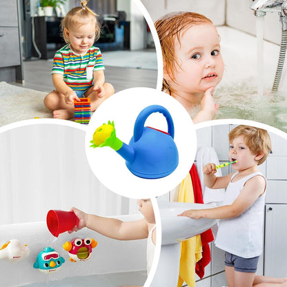 Kinder Gießkanne mit Blumenmund – Bunte Plastik-Gießkanne für kleine Gärtner