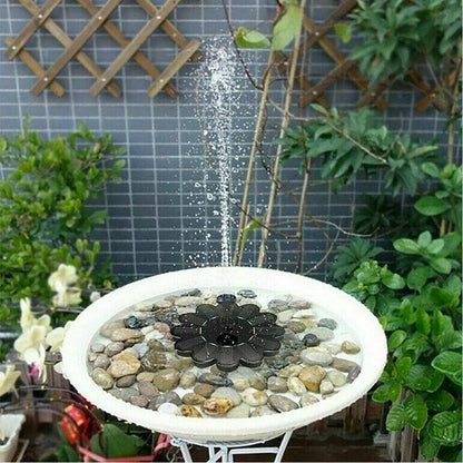 Solarbetriebener Springbrunnen für den Garten – Blumen-Design Wasserfontäne für Teiche und Pools
