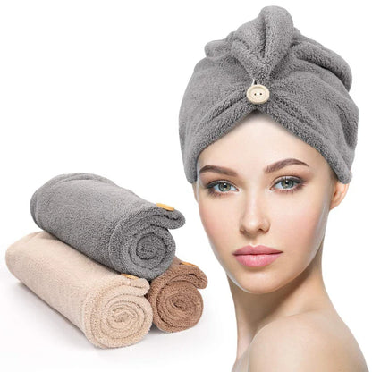 Mikrofaser-Haarhandtuch-Set | 3er Pack für schnelles Trocknen