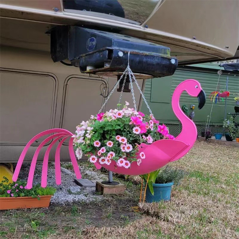 Bunte Hängende Pflanzschale im Huhn-Design – Dekorativer Blumen-Hänger für den Garten