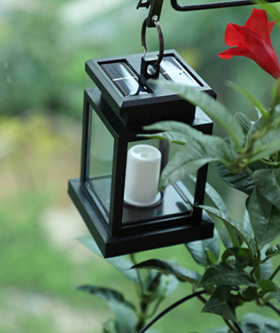 Solar LED Laterne mit Lichterdraht und Aufhängeclip – Wasserdichte Gartenbeleuchtung für Terrasse und Balkon