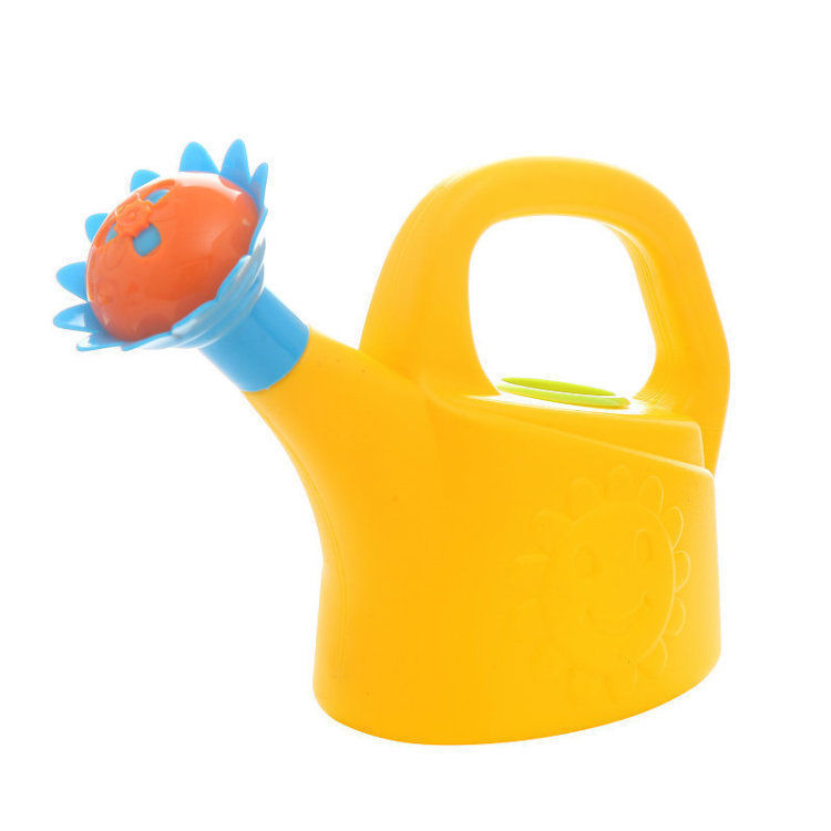 Kinder Gießkanne mit Blumenmund – Bunte Plastik-Gießkanne für kleine Gärtner