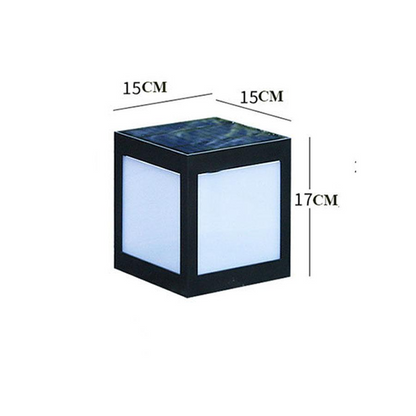 Solar LED Gartenlaterne im Quadrat-Design – Dekorative Außenbeleuchtung für Wege und Terrasse