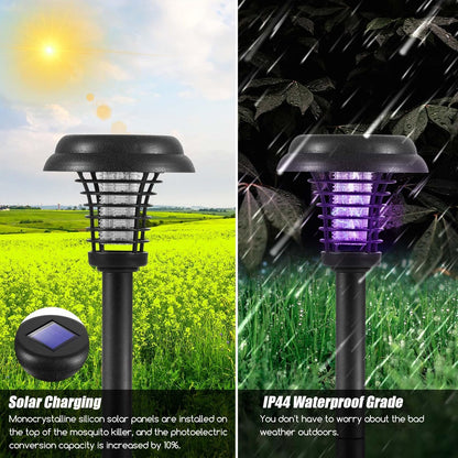 Solar Insektenvernichter mit LED Licht – Wasserdichte Gartenleuchte zur Mückenabwehr